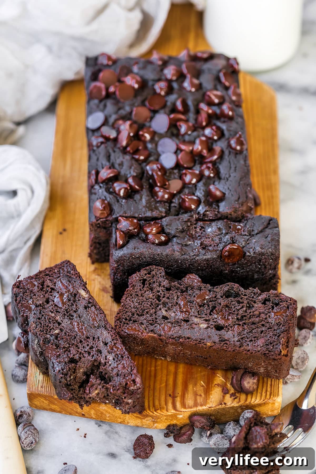 Chocolate Banana Bread with Oat Flour 2 Chocolate Oat Flour Banana Bread