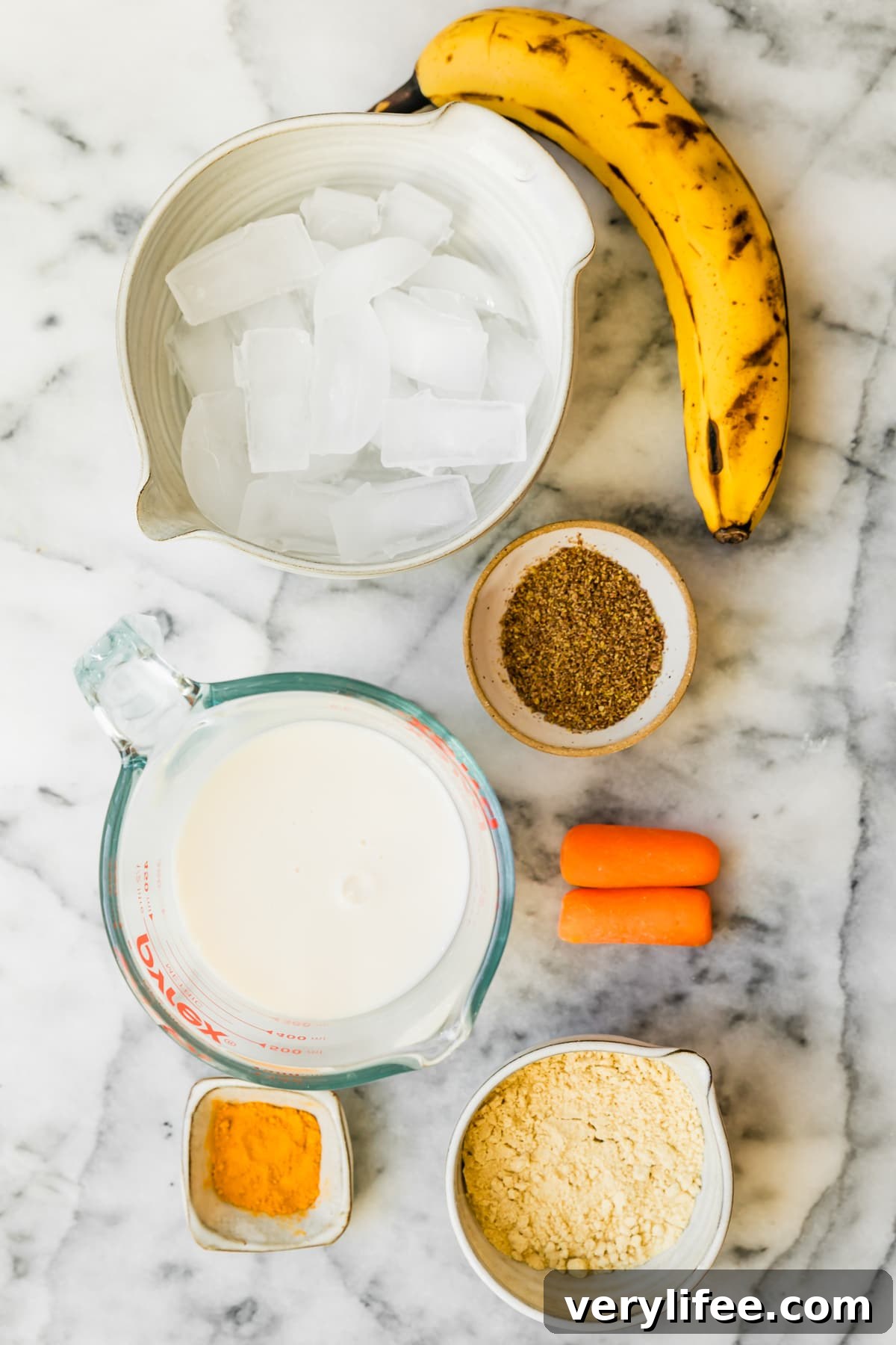 Carrot and Banana Protein Smoothie for Post Workout Recovery 4 Carrot Banana smoothie ingredients