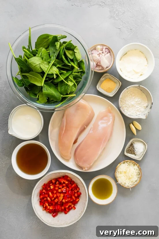 Chicken Florentine ingredients
