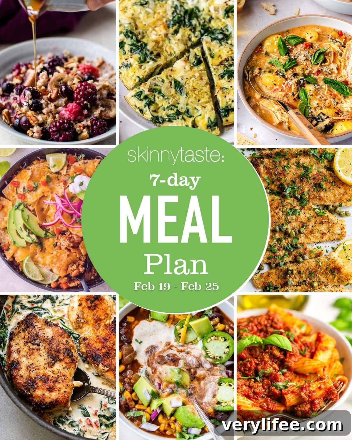 Free 7-Day Nutritious Meal Plan Feb 19-25 2 Weekly healthy meal plan