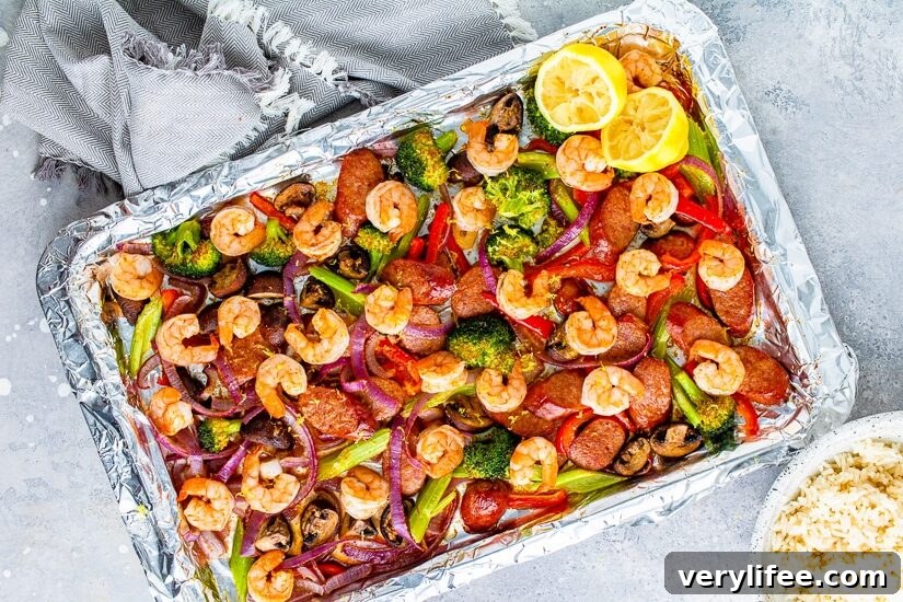 Shrimp and Andouille Sheet Pan Dinner