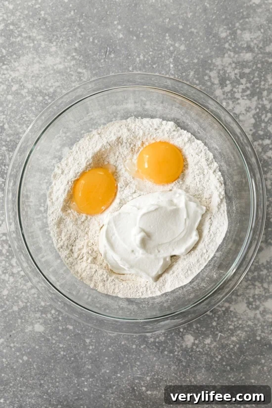 egg yolks flour and greek yogurt