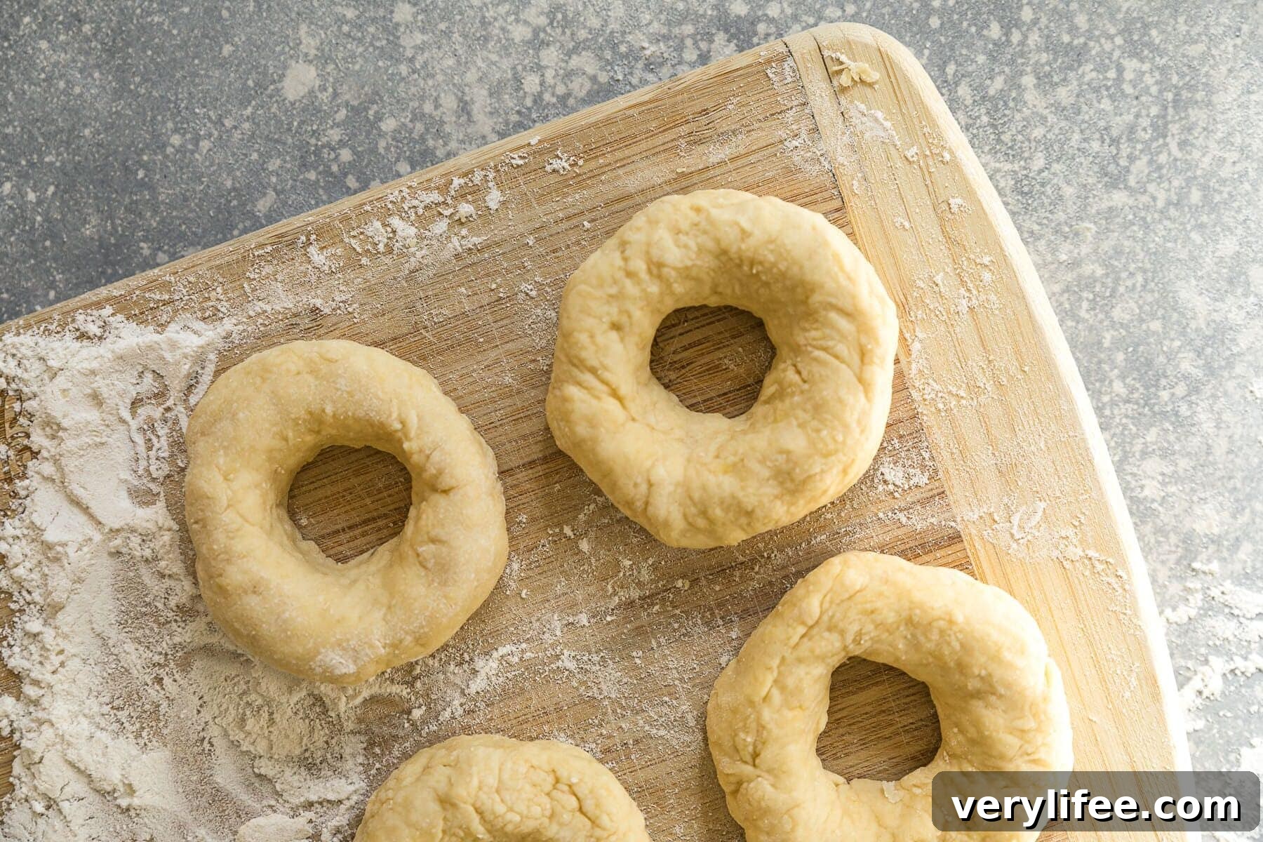 High protein egg bagels on a cutting board