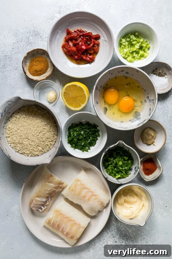 Crispy Fish Cakes Recipe with Lemon-Dill Sauce 4 Fish Cake ingredients