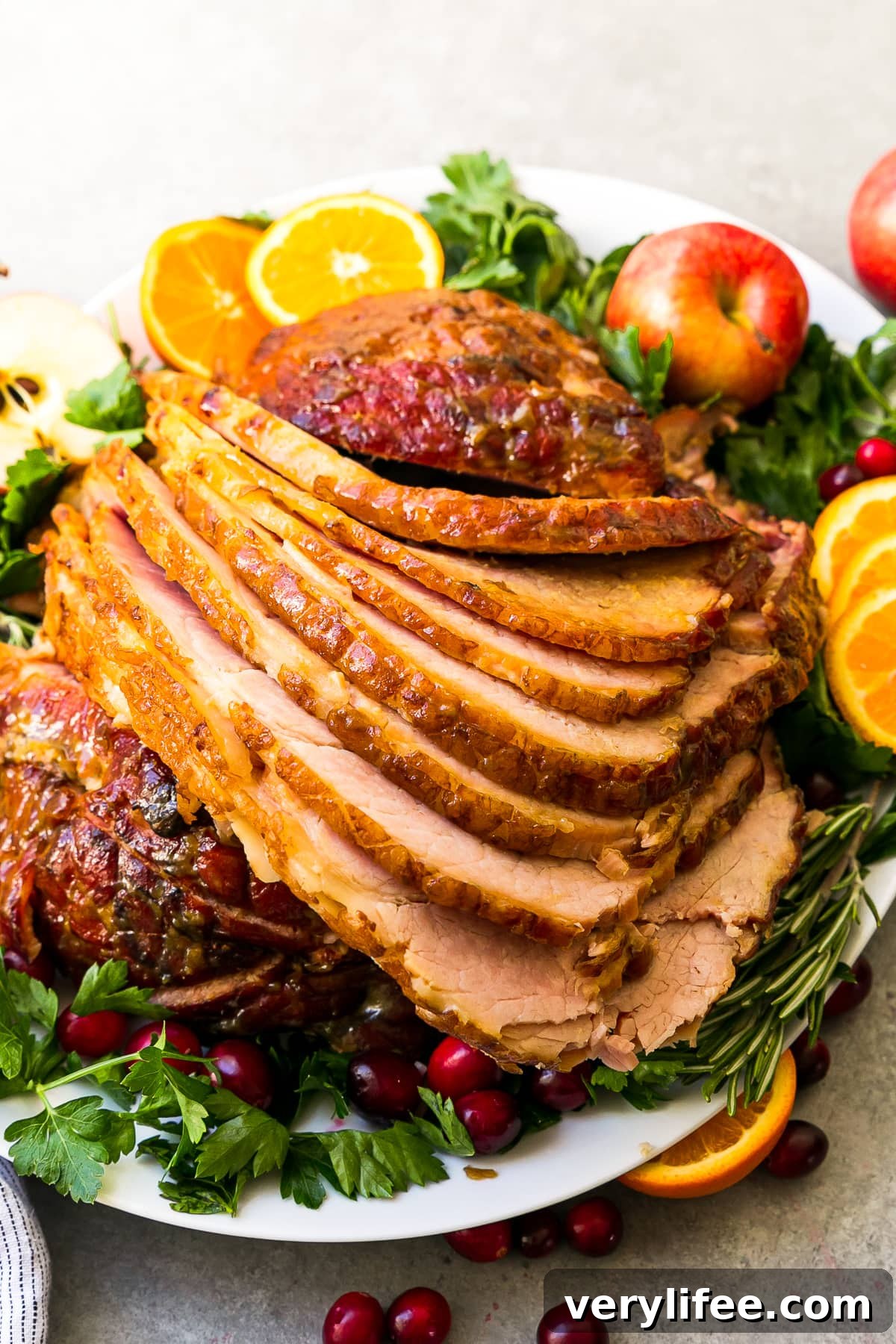 Oven-Baked Honey Mustard Glazed Ham Recipe 8 Baked Honey-Mustard Ham with apples