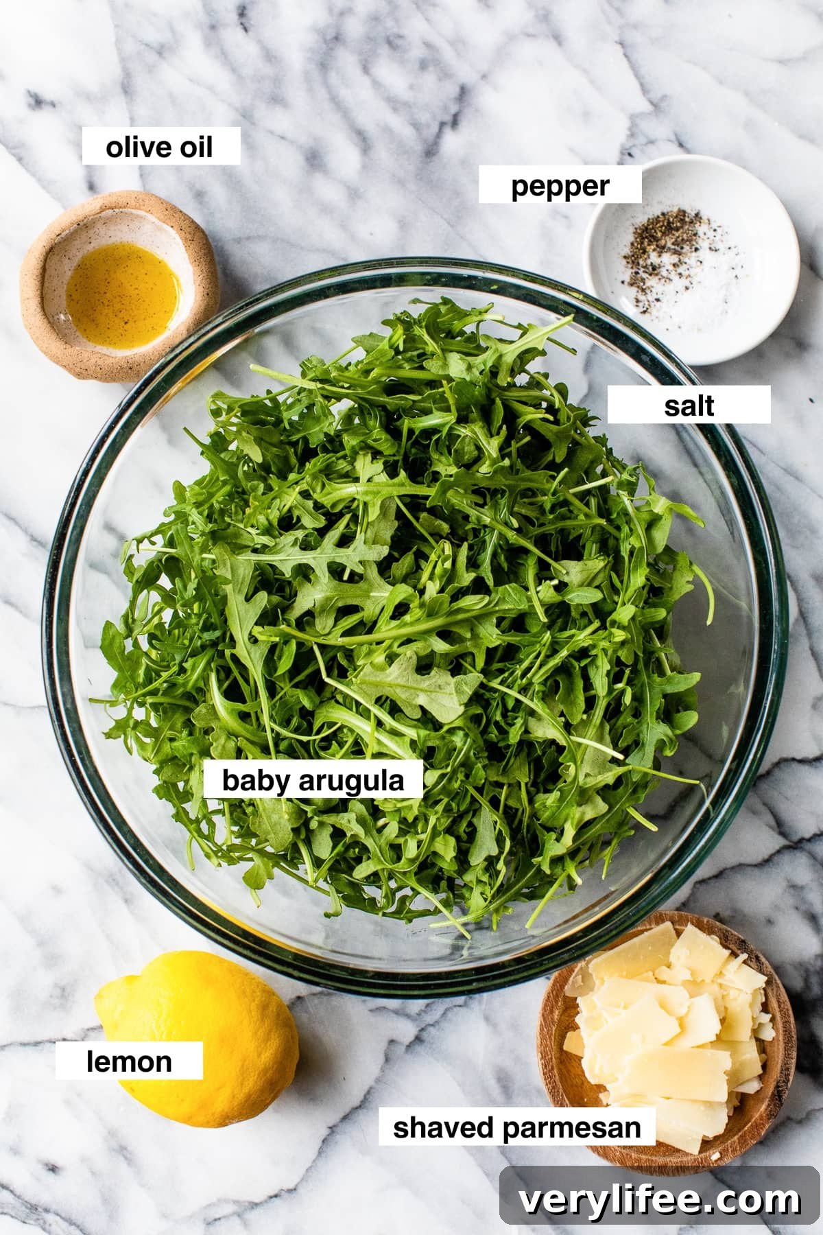Arugula Salad with Lemon Vinaigrette and Parmesan 3 Arugula Salad ingredients