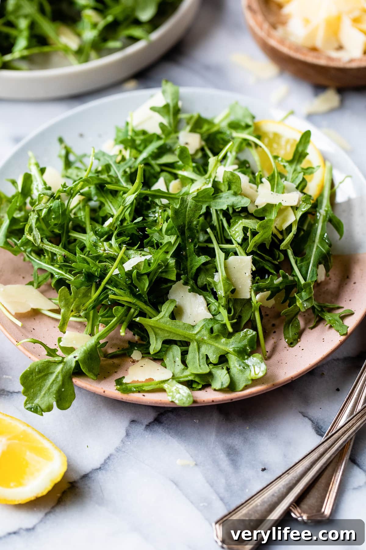 Arugula Salad with Lemon Vinaigrette and Parmesan 5 Arugula Side Salad