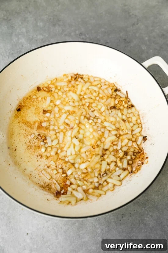 One-Pot Chicken and Orzo Recipe 6 saute onions