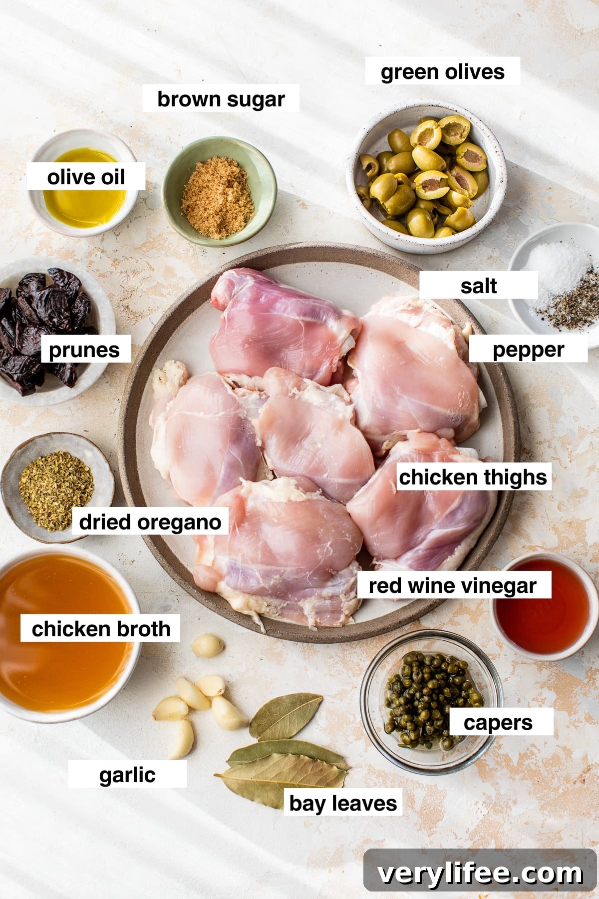 Marbella Chicken Recipe with Olives and Prunes 4 Chicken Marbella ingredients