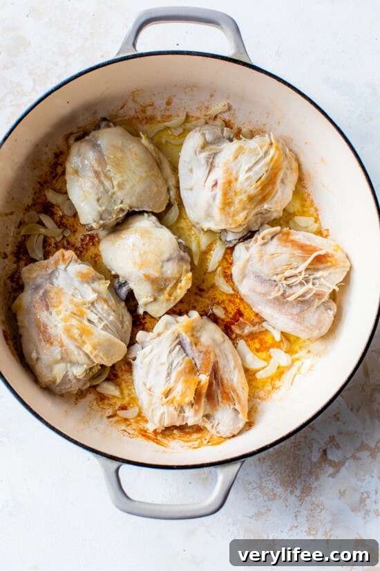 Marbella Chicken Recipe with Olives and Prunes 5 Brown the chicken
