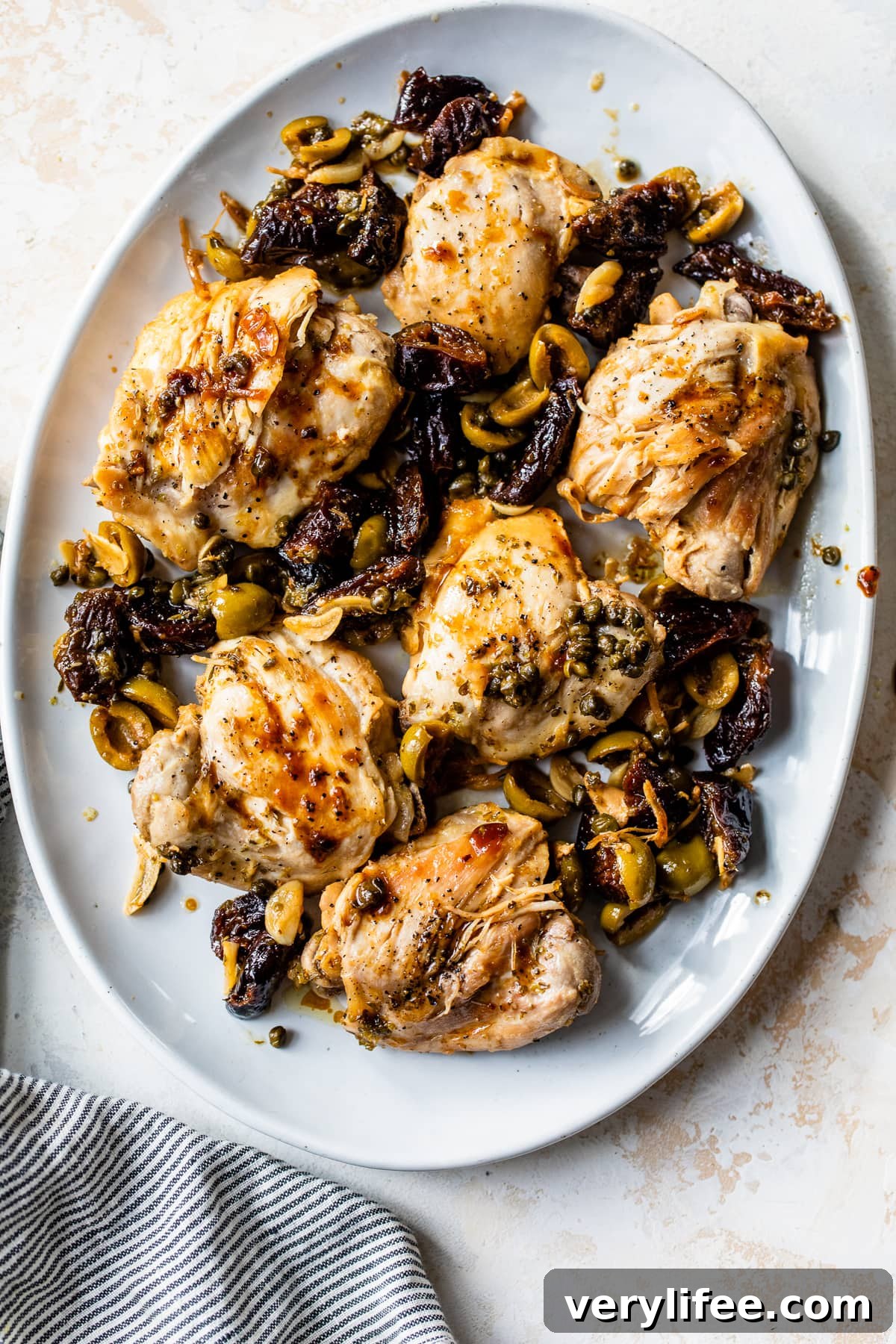 Marbella Chicken Recipe with Olives and Prunes 7 Chicken Marbella plated