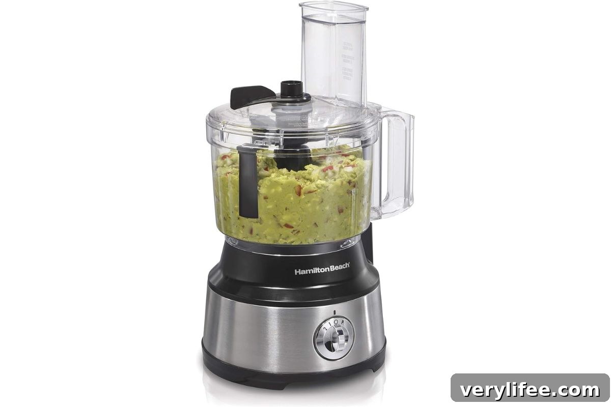 Hamilton Beach food processor on white background