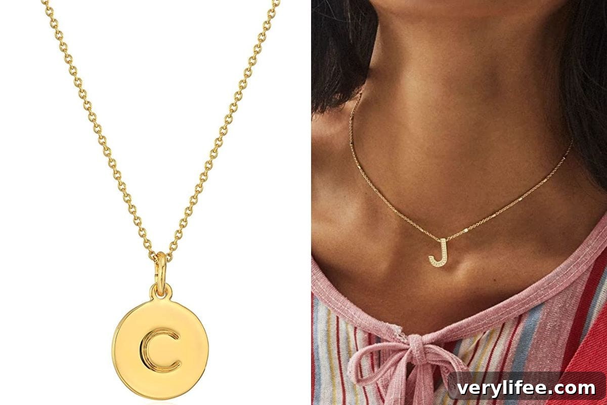 Initial pendant necklaces