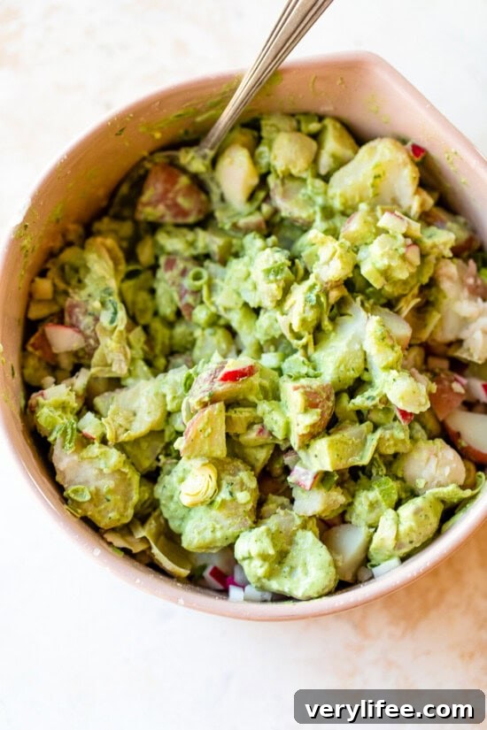 Creamy Green Goddess Potato Salad with Fresh Herbs 6 Green Goddess Potato Salad