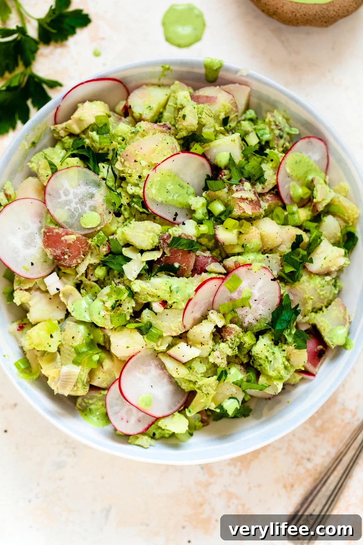 Creamy Green Goddess Potato Salad with Fresh Herbs 7 Green Goddess Potato Salad