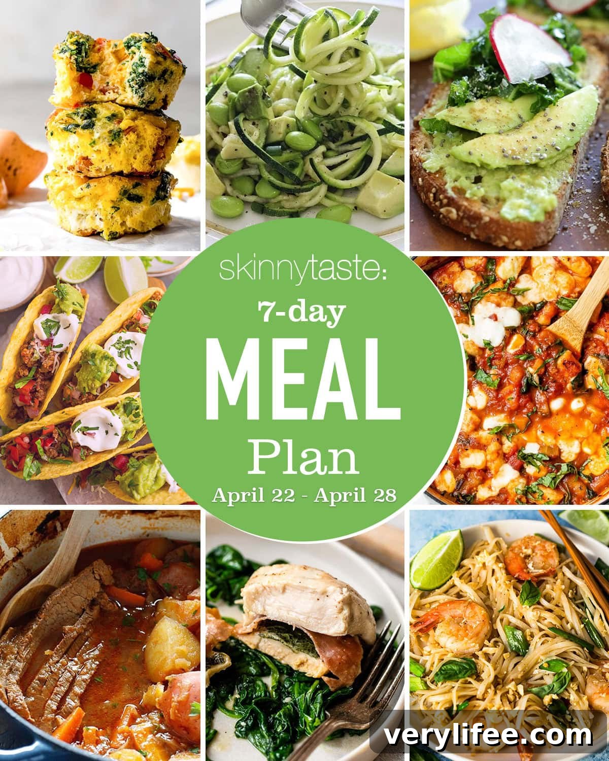 Free 7-Day Balanced Meal Plan for April 22-28 2 Healthy meals spread
