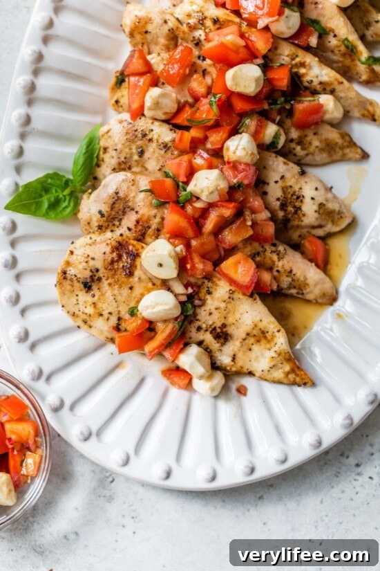 Grilled Chicken Bruschetta