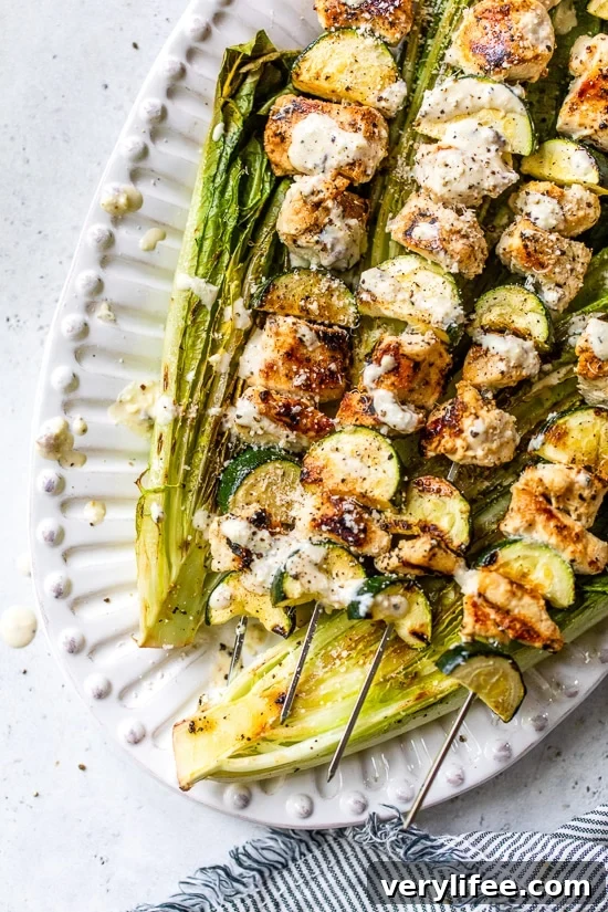 Grilled Chicken Caesar Skewers