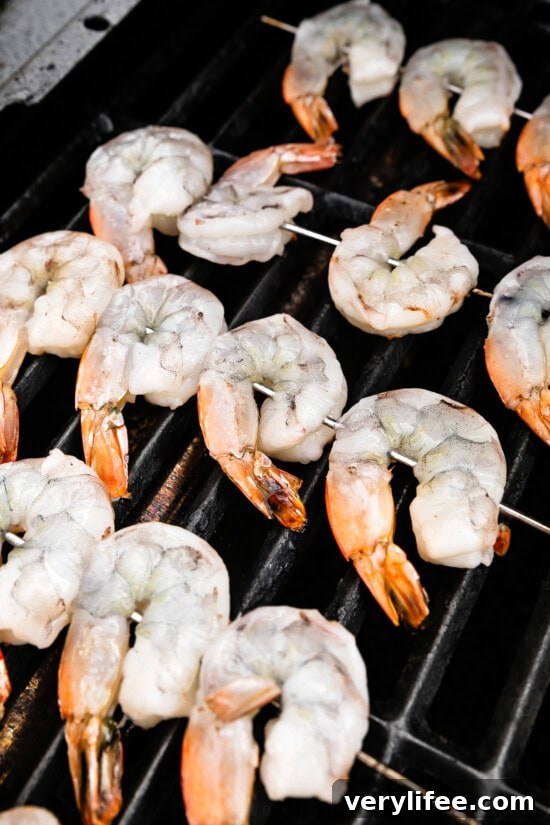 Garlic Butter Grilled Shrimp Recipe 8 Place on skewers and preheat the grill.