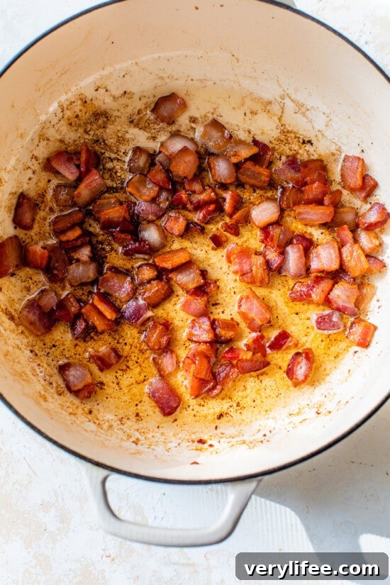 saute the bacon