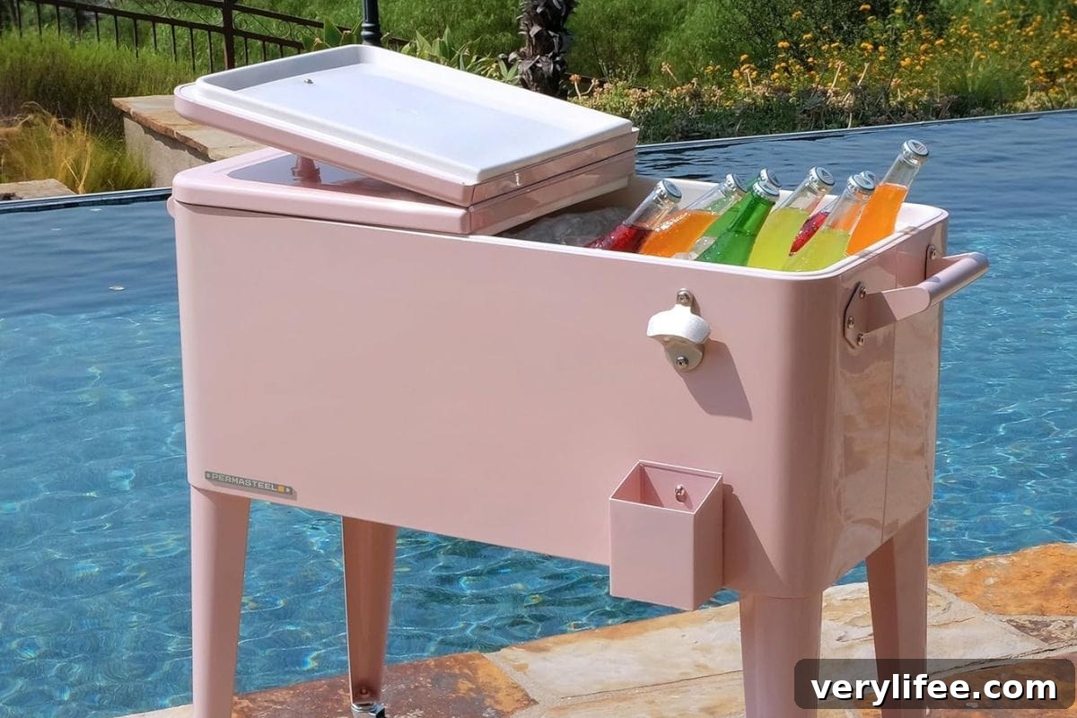 16 Outdoor Entertaining Essentials I Use Every Summer 7 Rolling outdoor cooler
