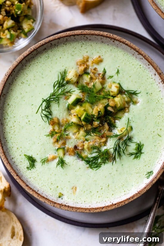 Chilled Cucumber Soup with Dill and Greek Yogurt 8 Cucumber Soup
