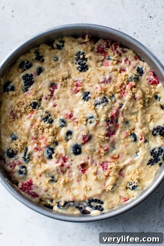 berry cake batter
