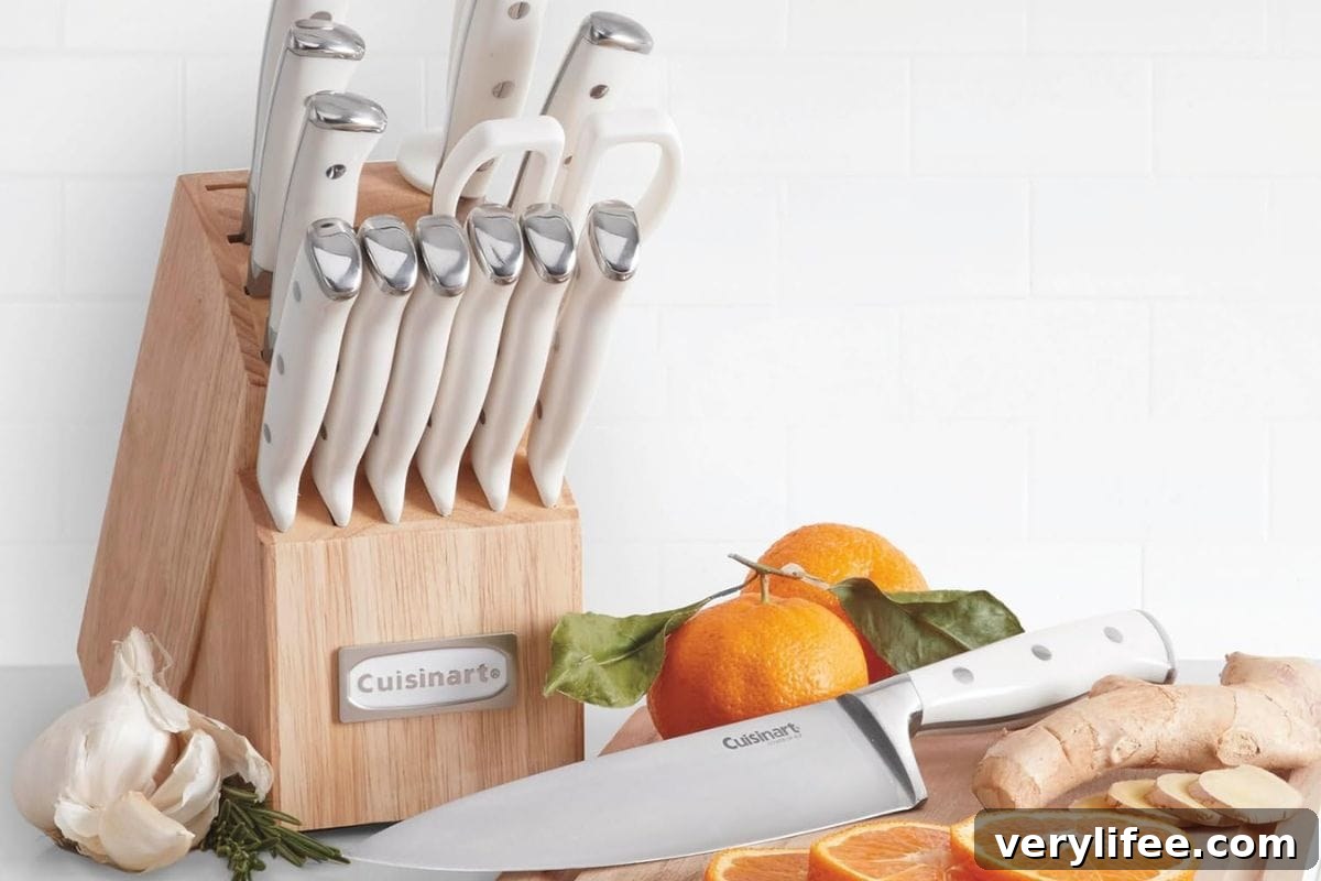 Knife Block Sets 2024: Top 5 Picks and Reviews 5 Cuisinart white knife block set
