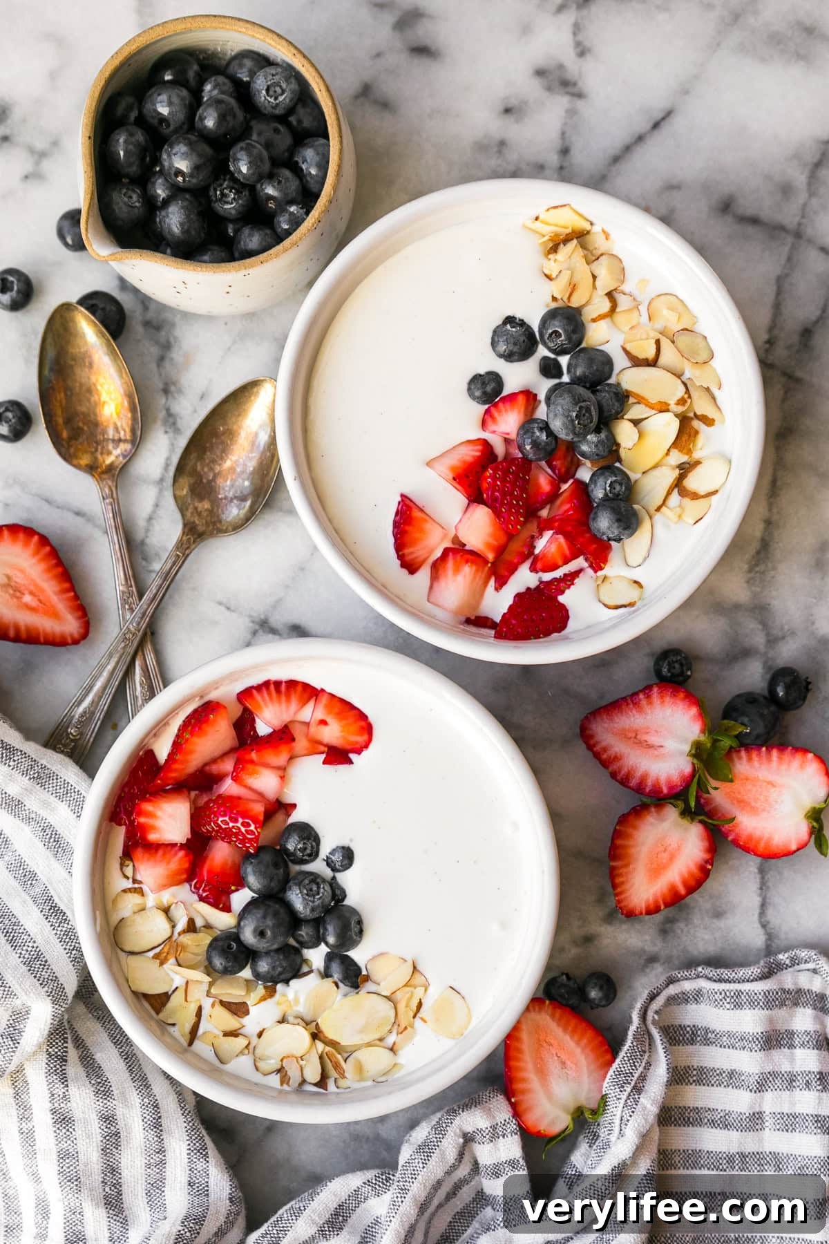 Whipped Cottage Cheese Bowls Recipe with Fresh Toppings 2 High Protein Whipped Cottage Cheese Bowls