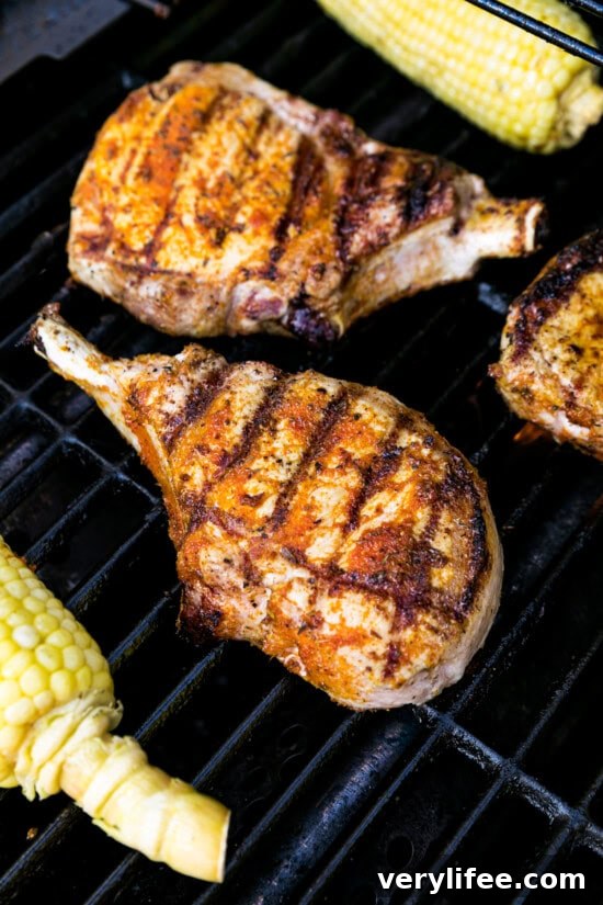 Pork Chops on the grill