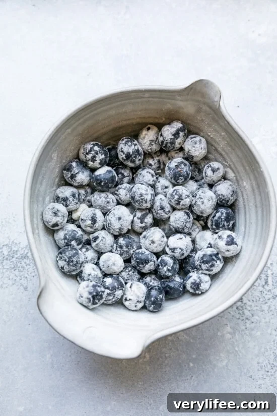 Moist Blueberry Zucchini Bread Recipe 6 blueberries with flour