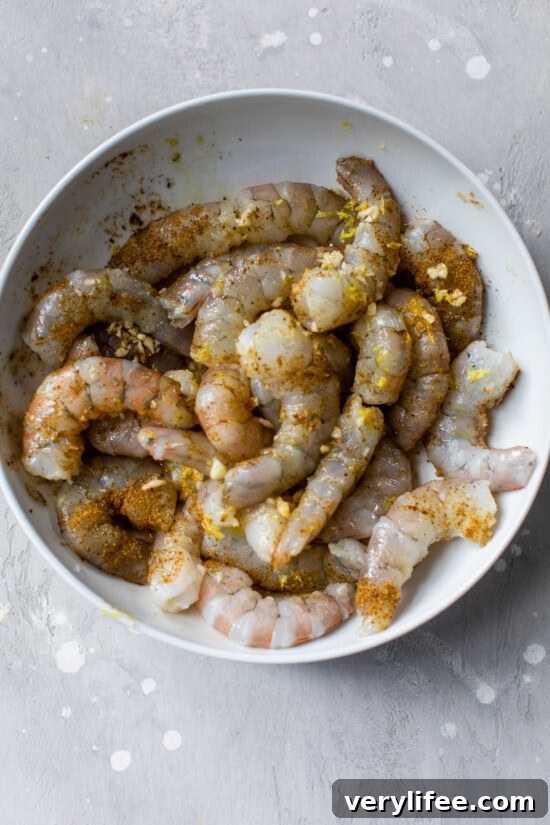 raw shrimp in a bowl