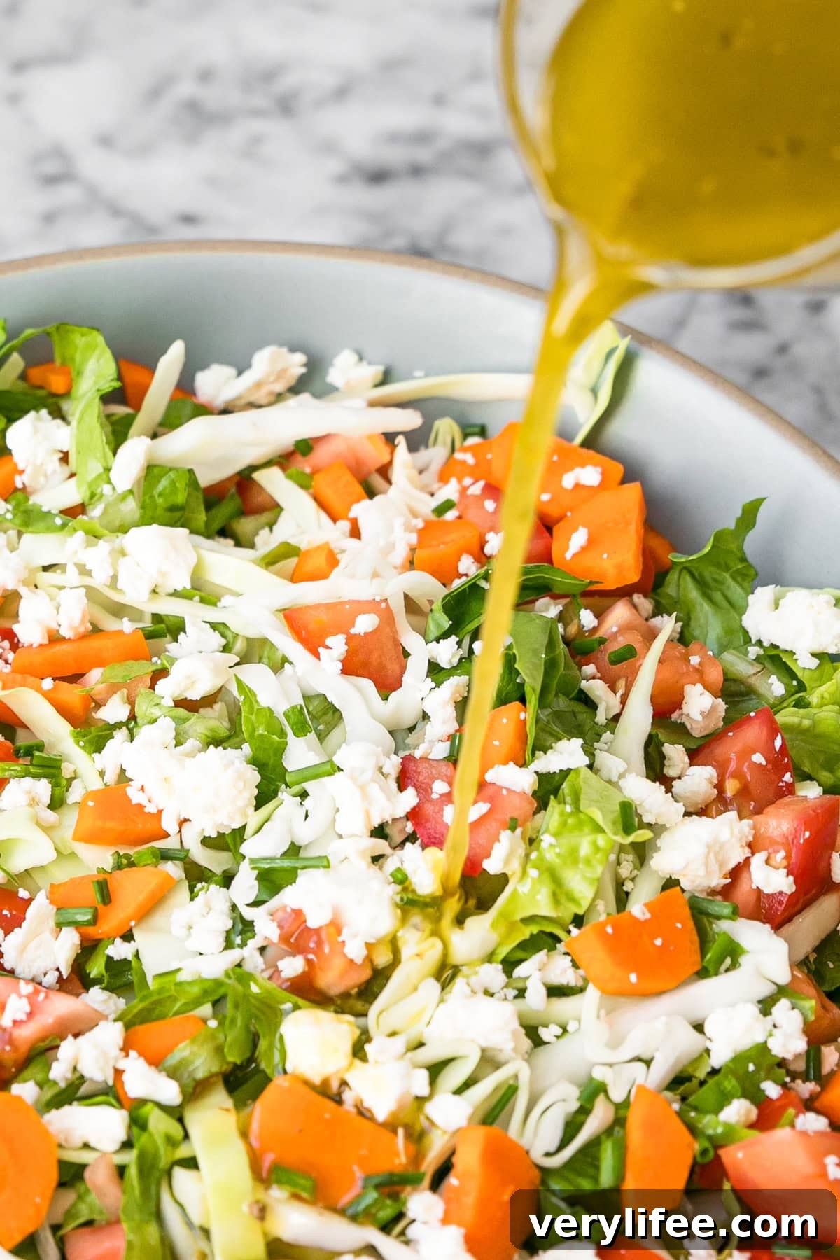 Lemon Vinaigrette on salad