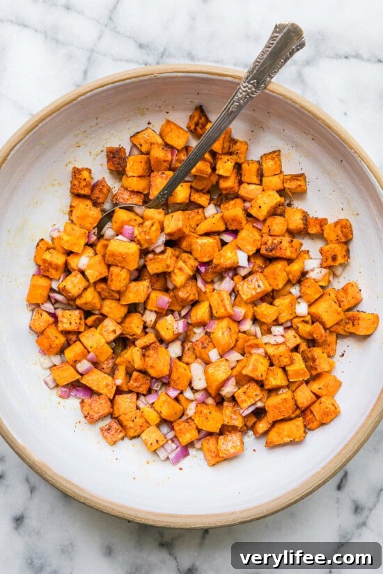 Roast the sweet potatoes.