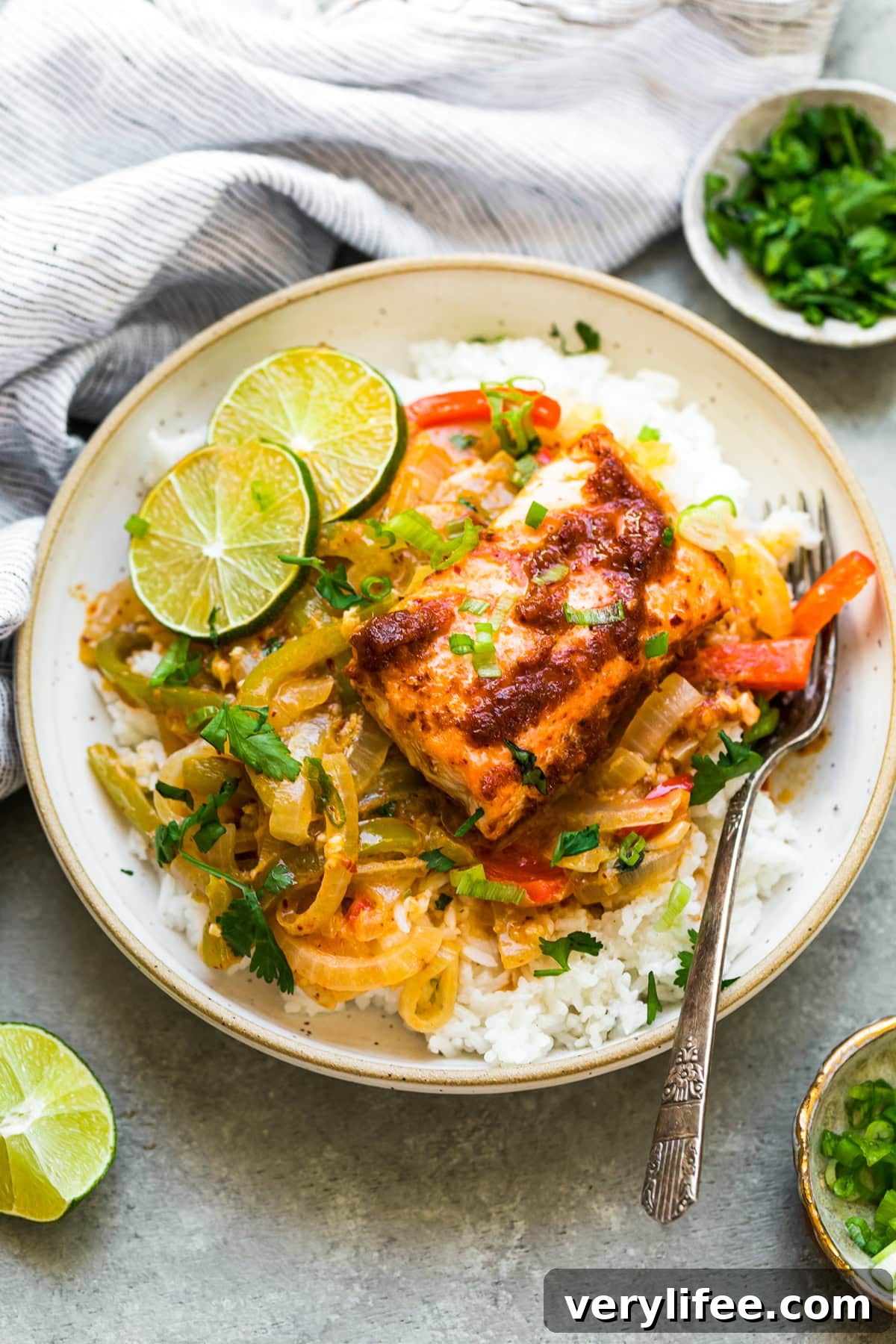Thai Red Curry Salmon with Coconut Lime Sauce 2 Red Curry Salmon