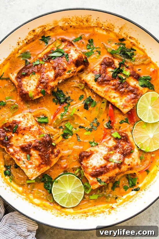 Thai Red Curry Salmon with Coconut Lime Sauce 9 Red Curry Salmon