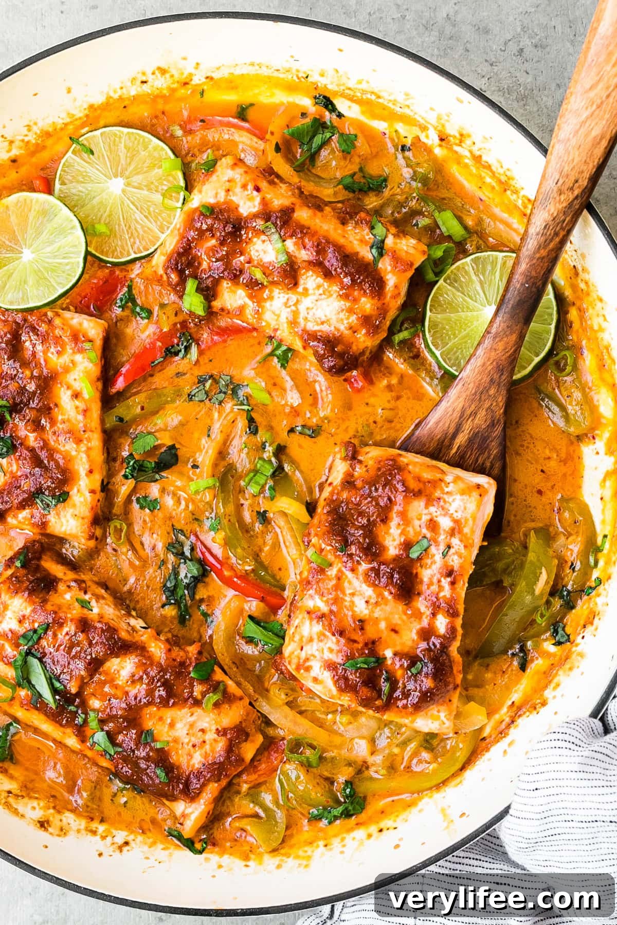 Thai Red Curry Salmon with Coconut Lime Sauce 10 Red Curry Salmon