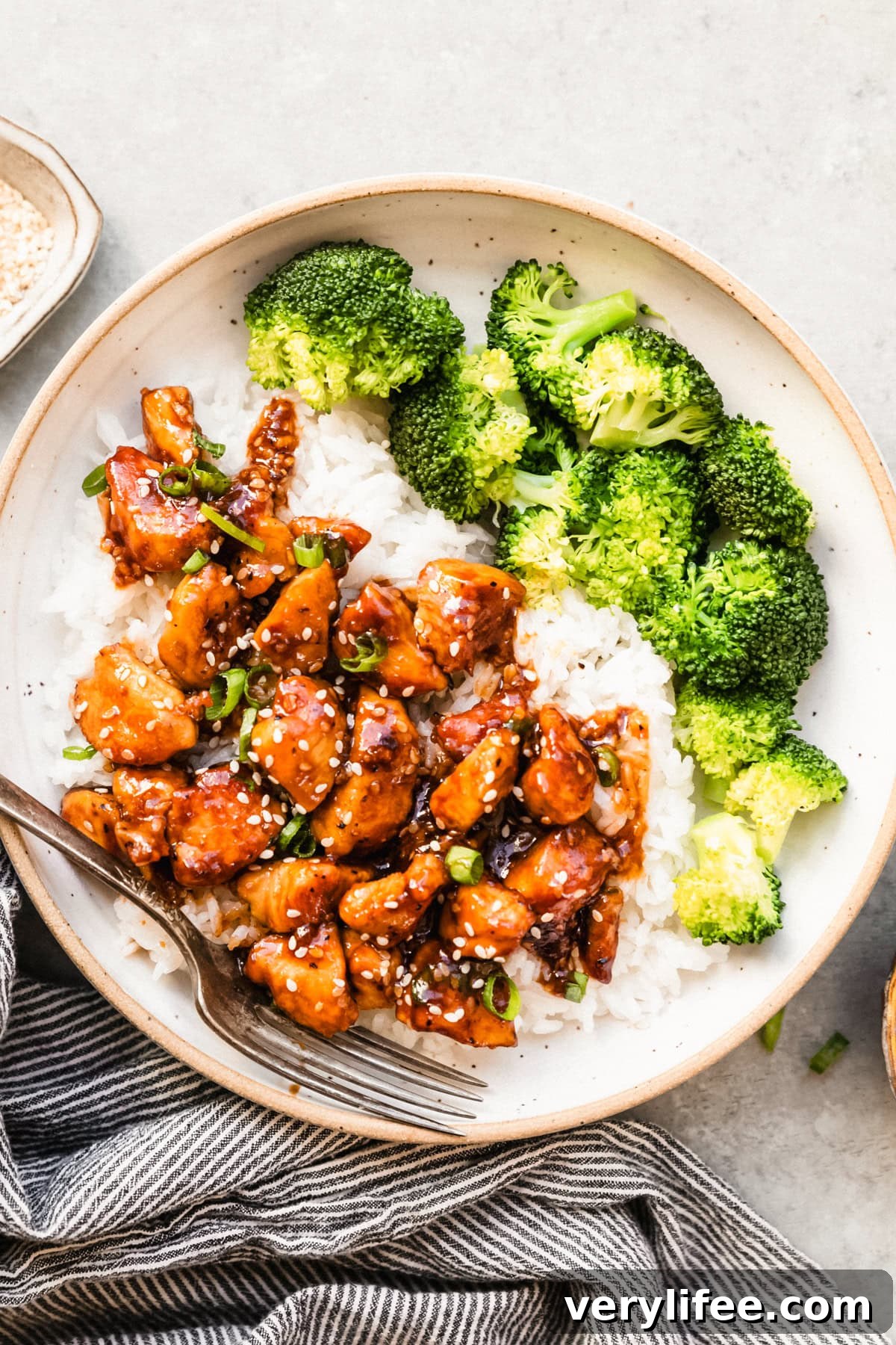 Sesame Chicken plated