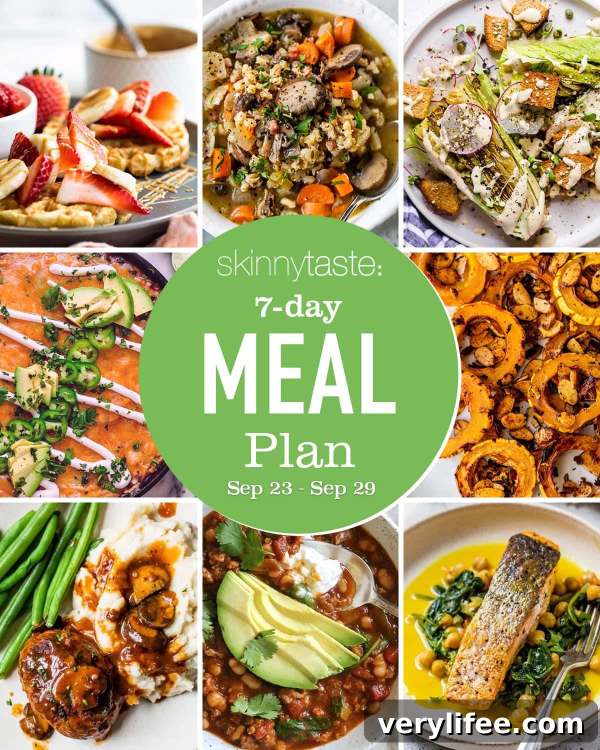 Free 7-Day Balanced Meal Plan (Sept 23-29) 2 7-day healthy meal plan overview