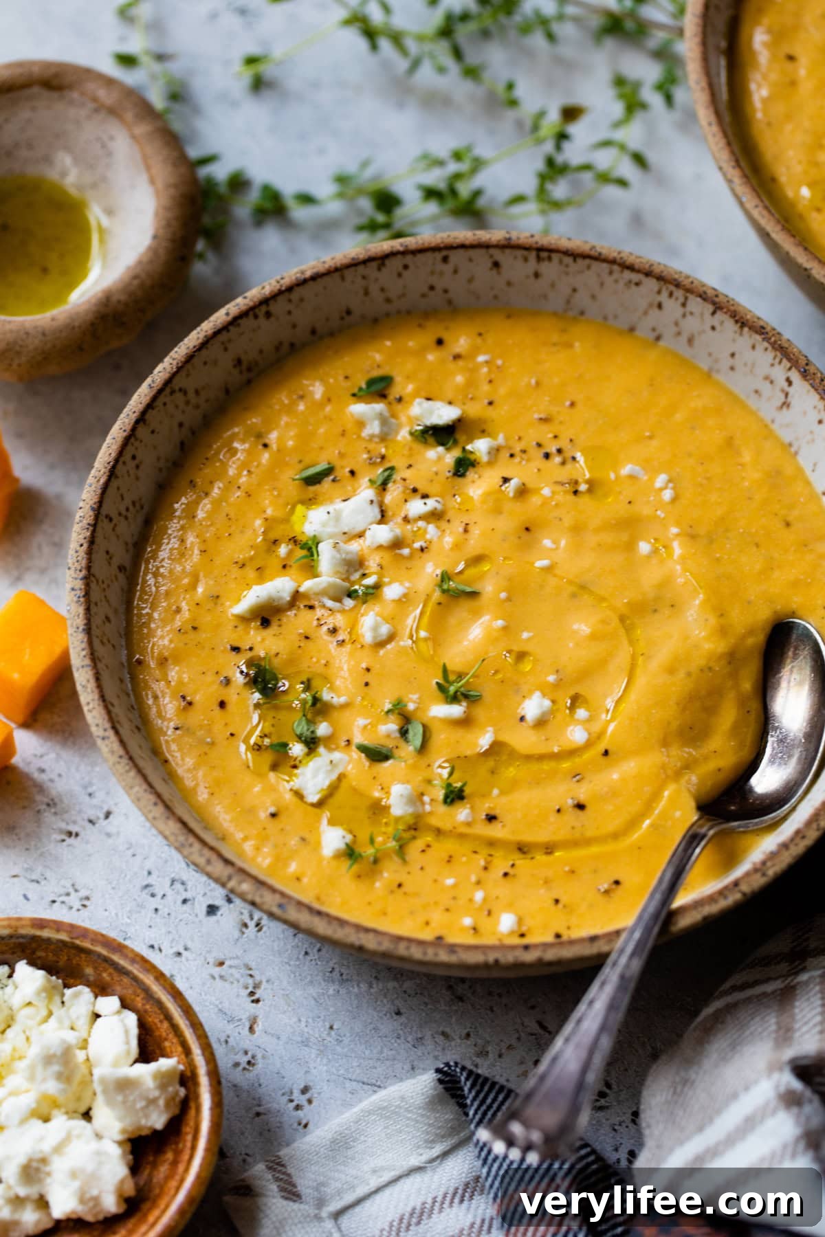 Butternut Squash Feta Soup