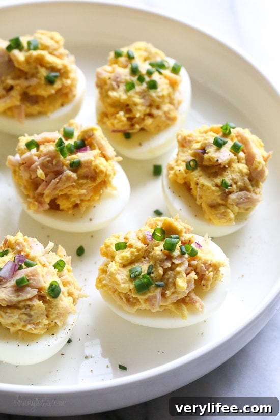 Tuna Salad Deviled Eggs