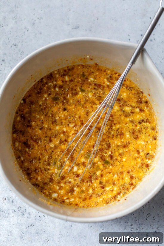Spicy Chorizo Egg Bites Recipe for Breakfast 8 Bowl with eggs and chorizo