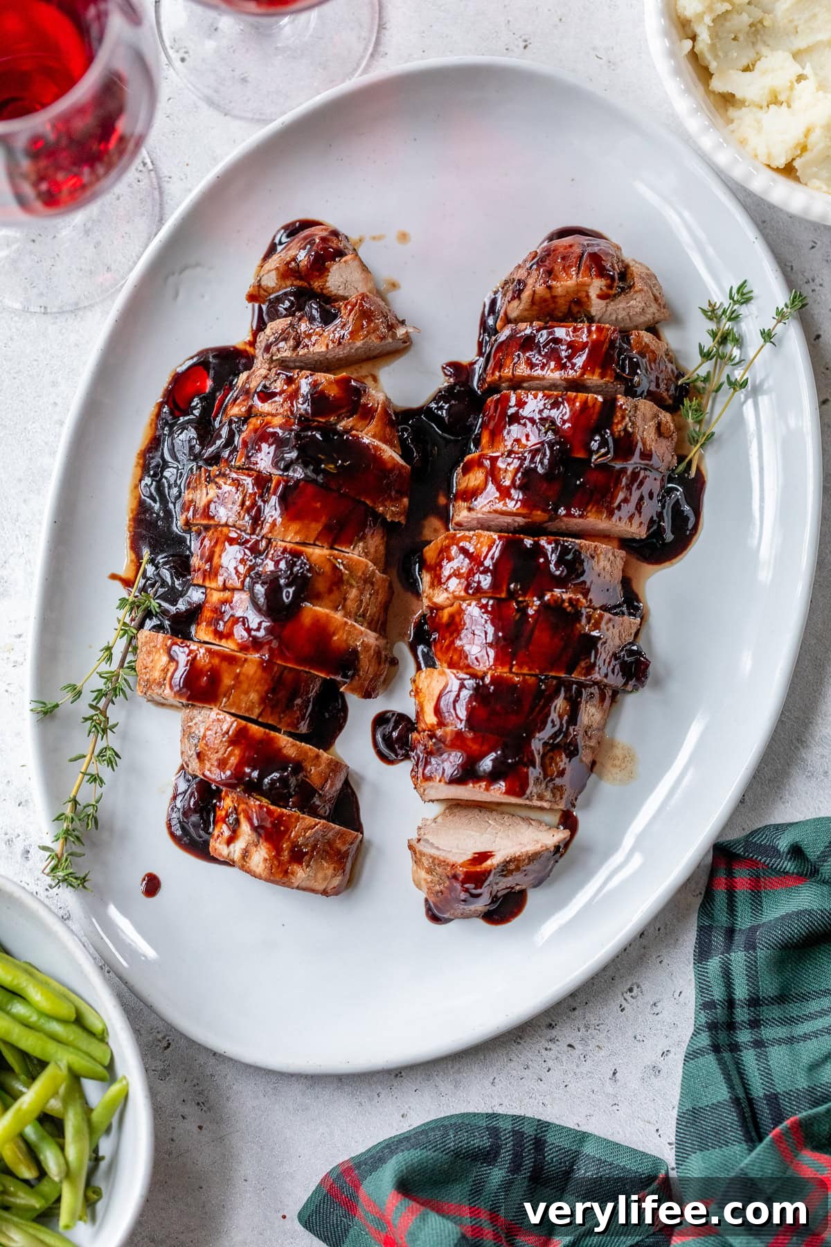 Cherry-Glazed Pork Tenderloin Recipe 2 Cherry Balsamic Pork Tenderloin