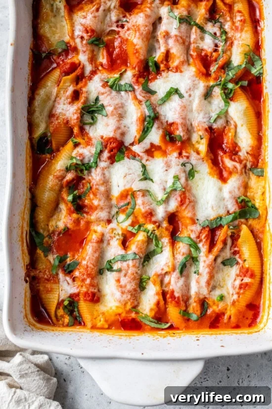 Baked Ricotta Stuffed Shells with Marinara 7 Cottage Cheese Stuffed Shells
