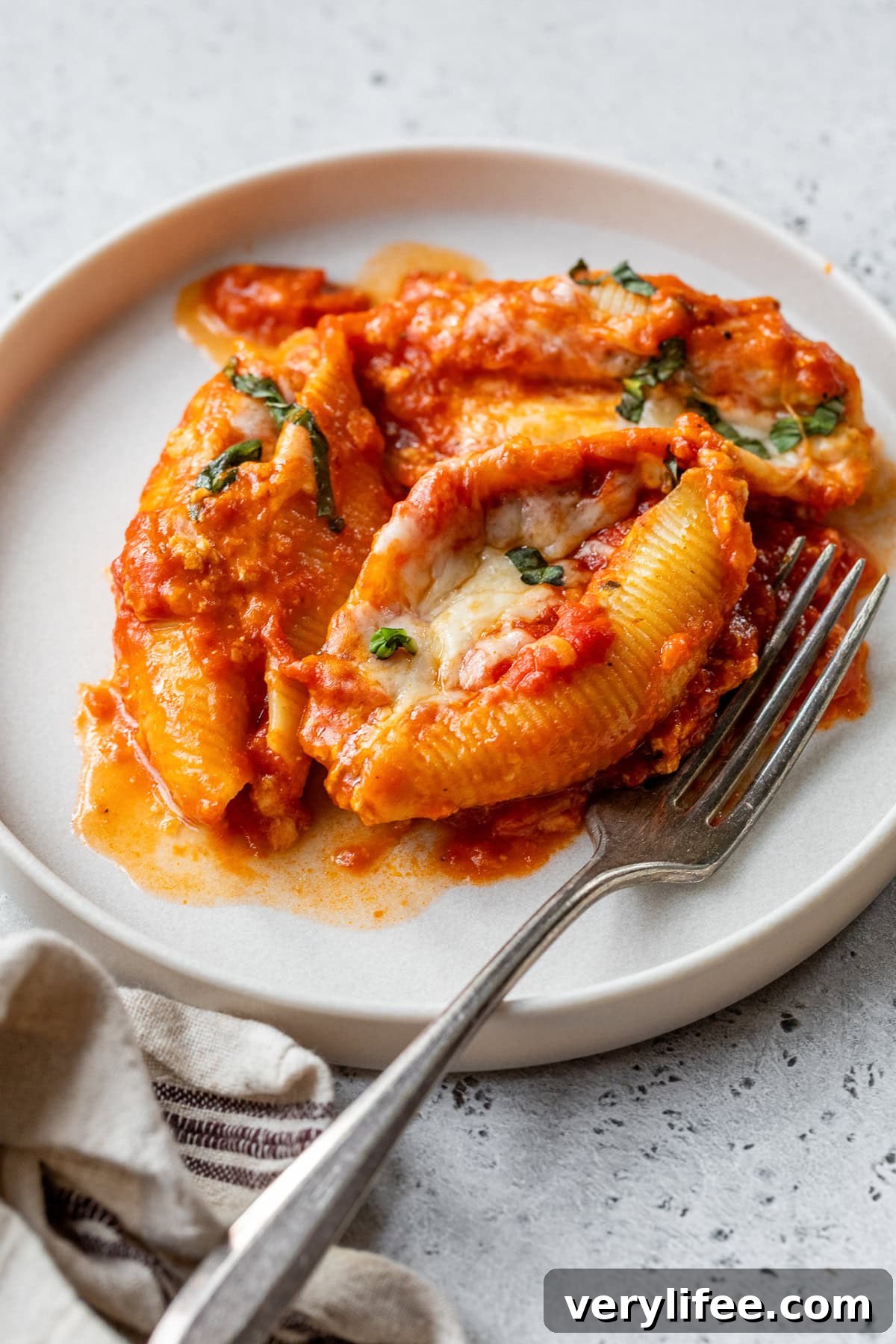 Baked Ricotta Stuffed Shells with Marinara 8 Cottage Cheese Stuffed Shells