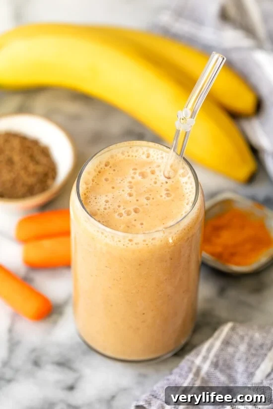 Carrot Banana Protein Smoothie