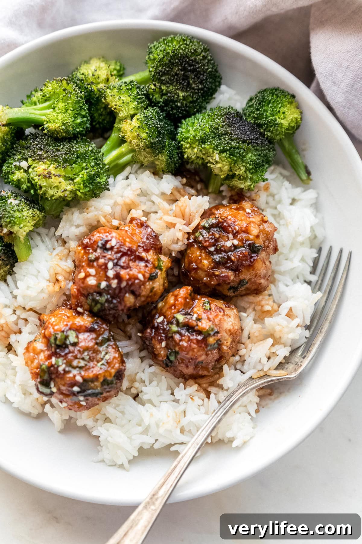 Sticky Ginger Soy Asian Chicken Meatballs 2 Asian Chicken Meatballs