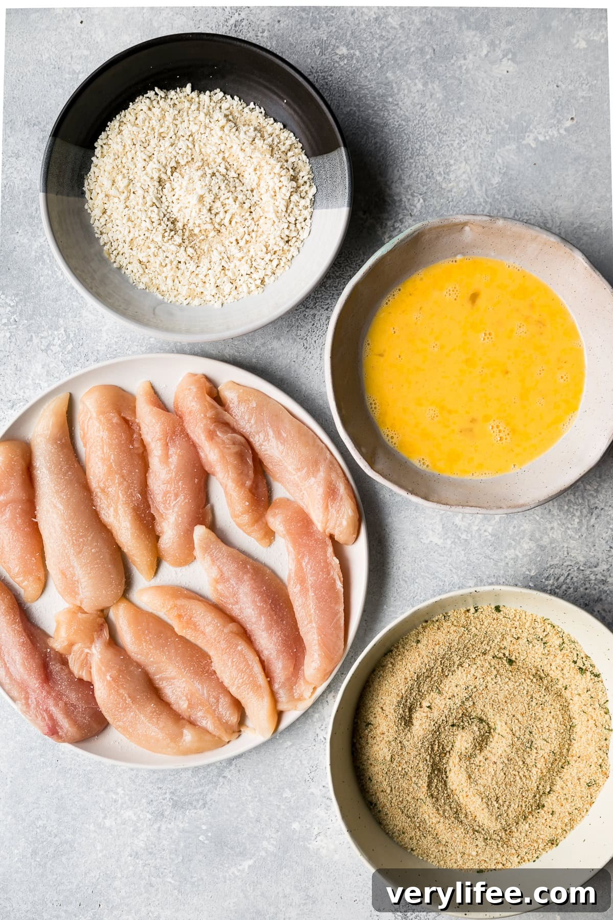 Ingredients to make Chicken Tenders