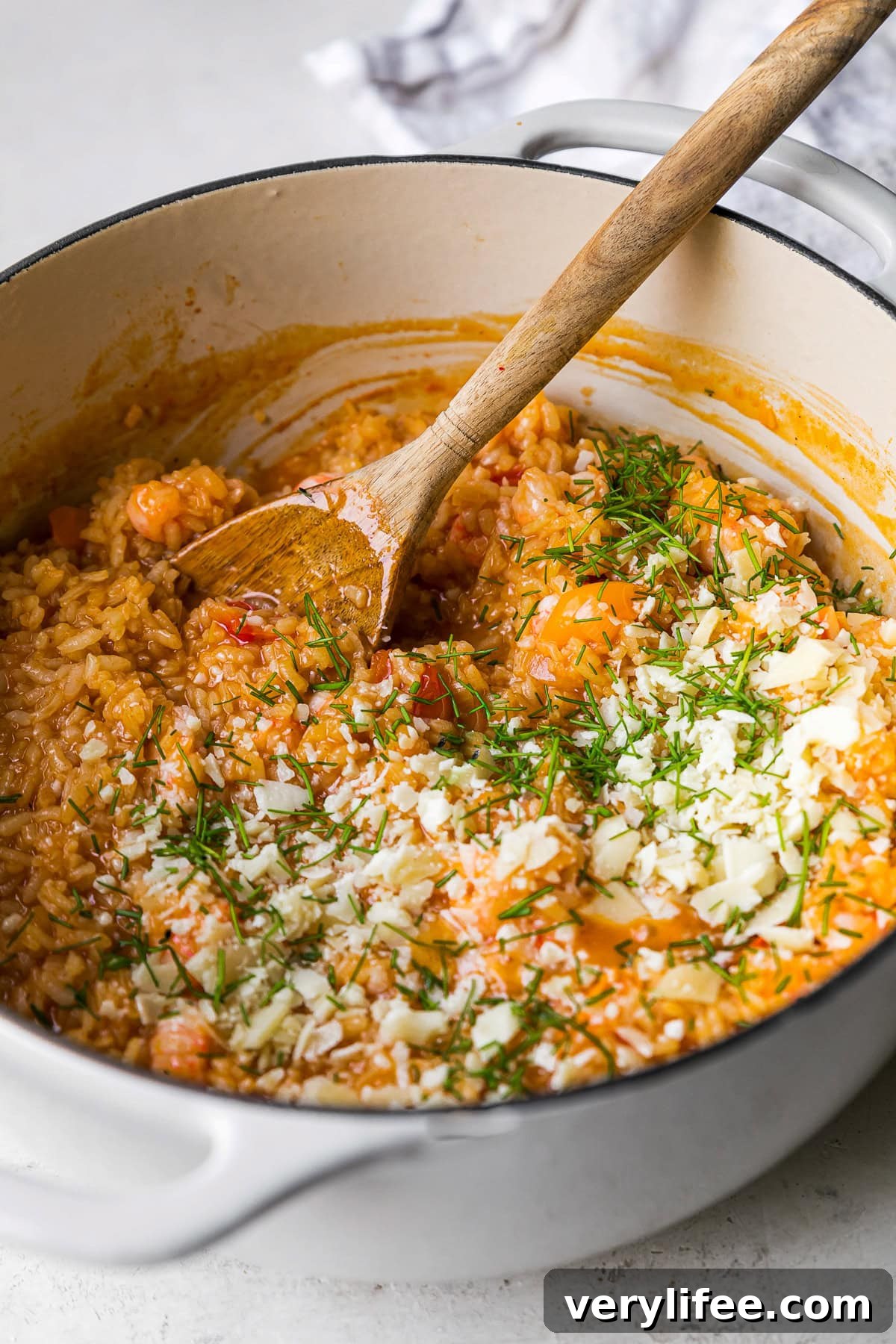 Creamy Lobster Risotto Recipe with Parmesan 11 Lobster Risotto in pot