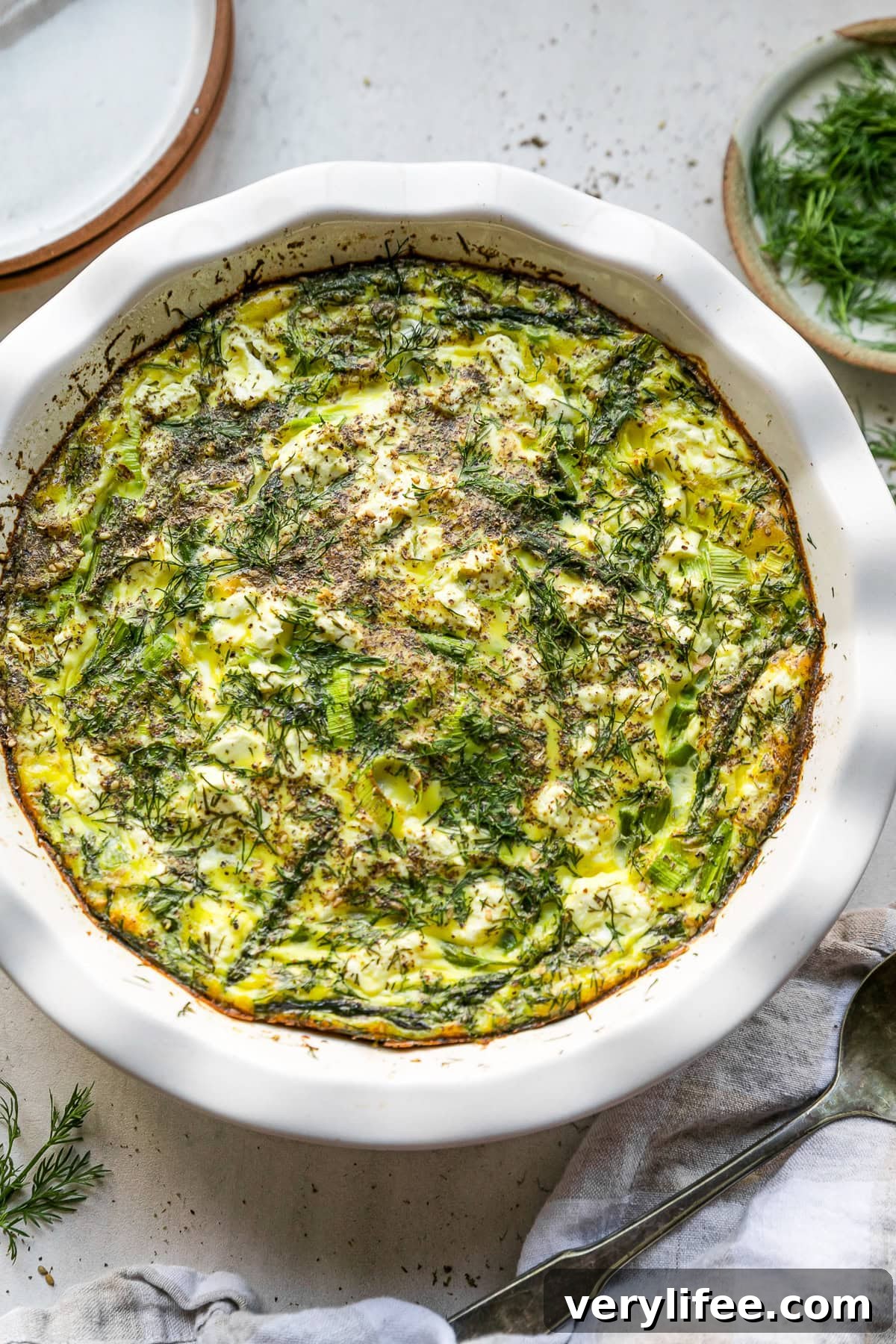 Spring Vegetable Crustless Quiche